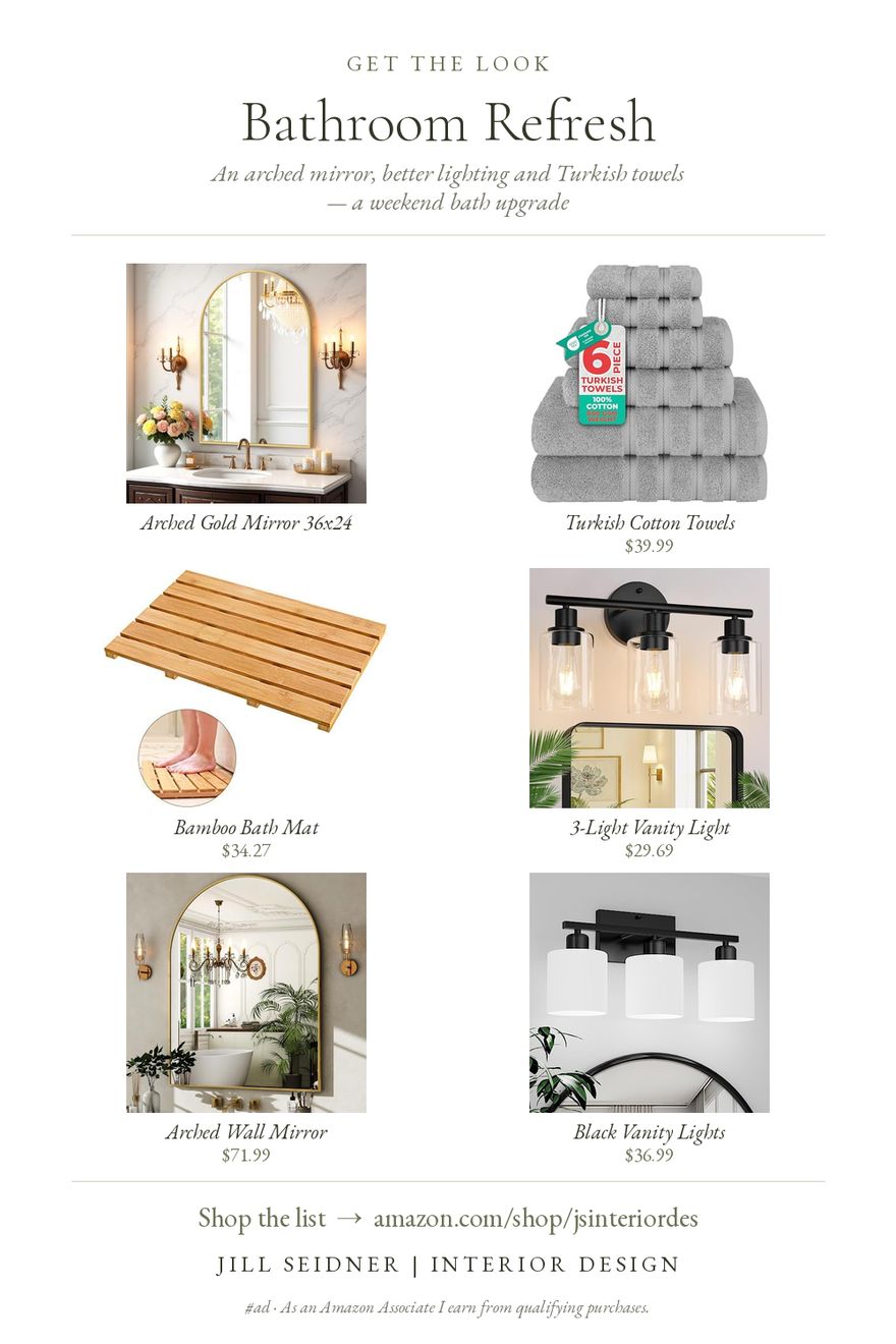 Bathroom Refresh board by Jill Seidner Interior Design