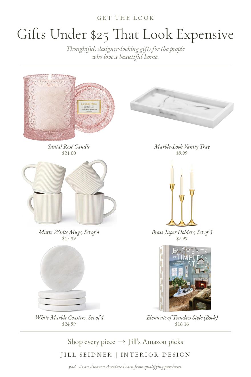 Gifts Under $25 That Look Expensive board by Jill Seidner Interior Design