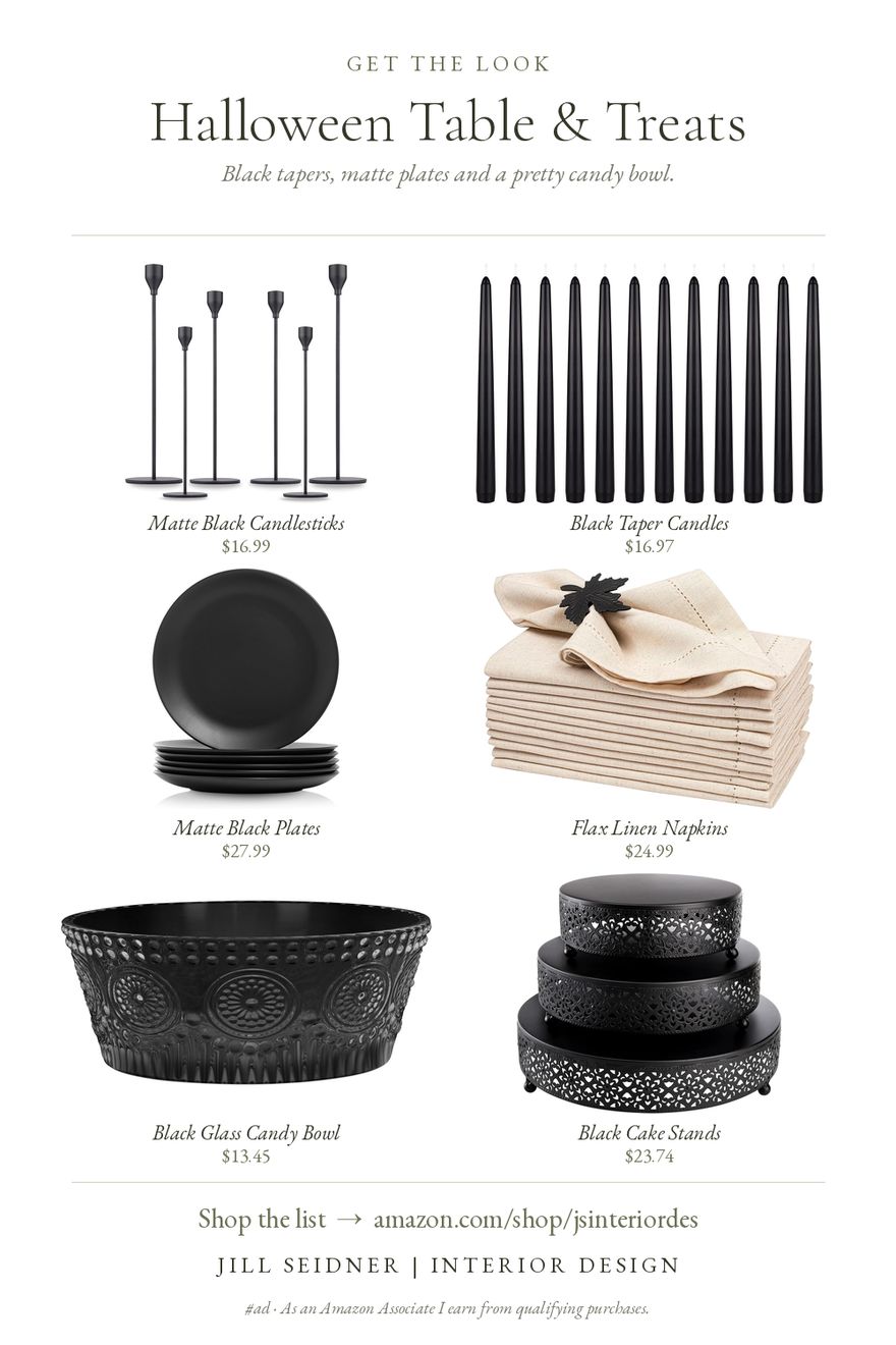 Halloween Table & Treats board by Jill Seidner Interior Design