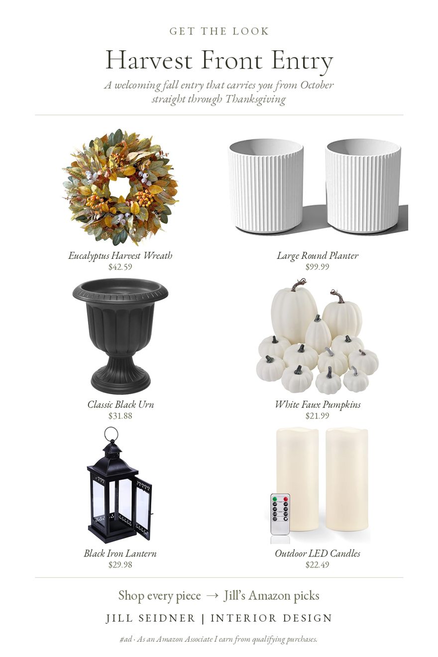 Harvest Front Entry board by Jill Seidner Interior Design