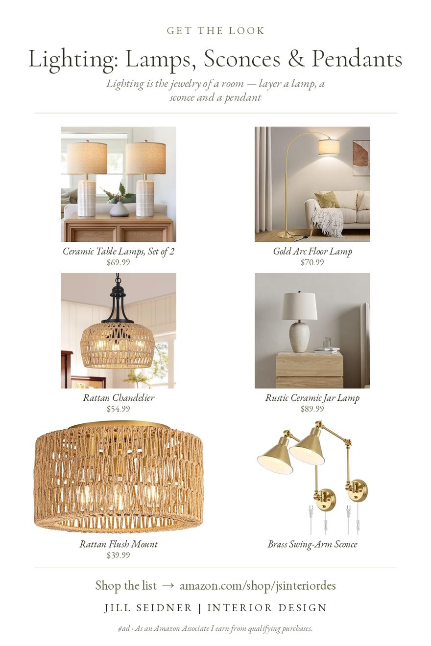 Lighting: Lamps, Sconces & Pendants board by Jill Seidner Interior Design