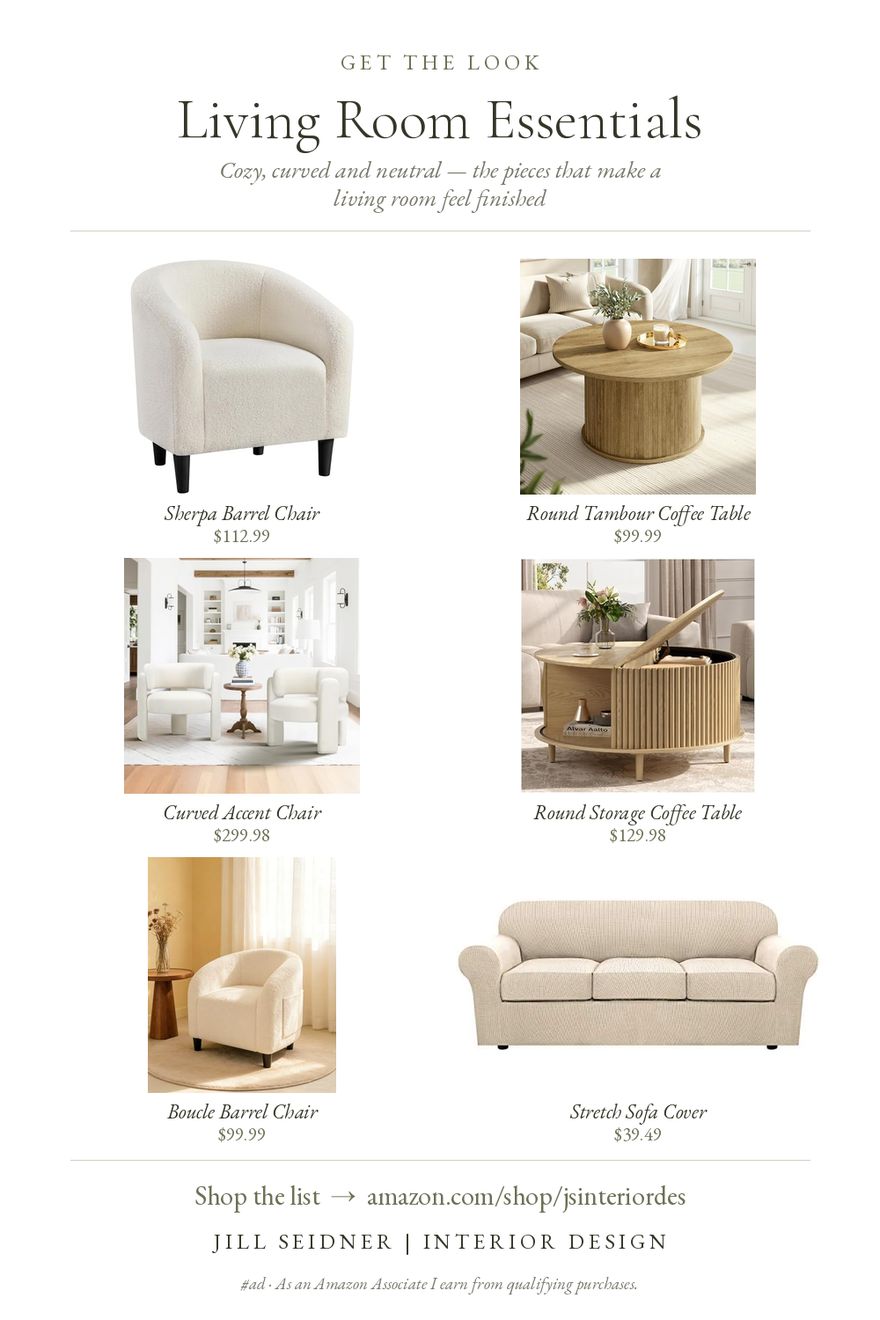 Living Room Essentials board by Jill Seidner Interior Design
