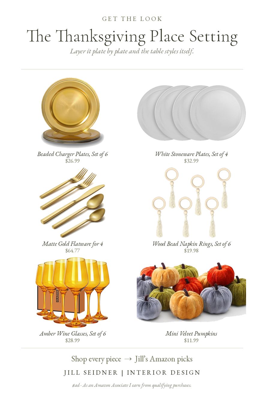 The Thanksgiving Place Setting board by Jill Seidner Interior Design