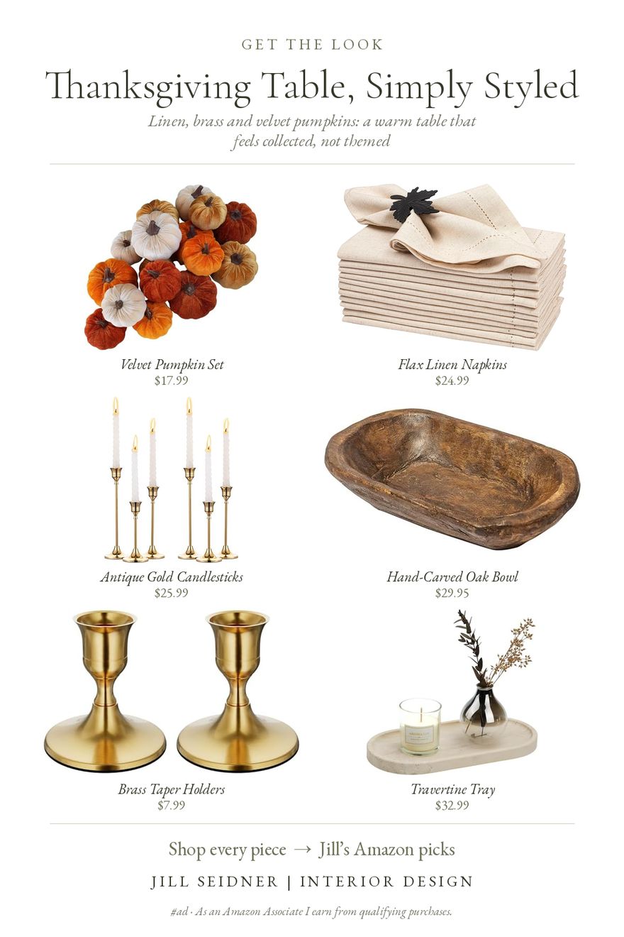 Thanksgiving Table, Simply Styled board by Jill Seidner Interior Design