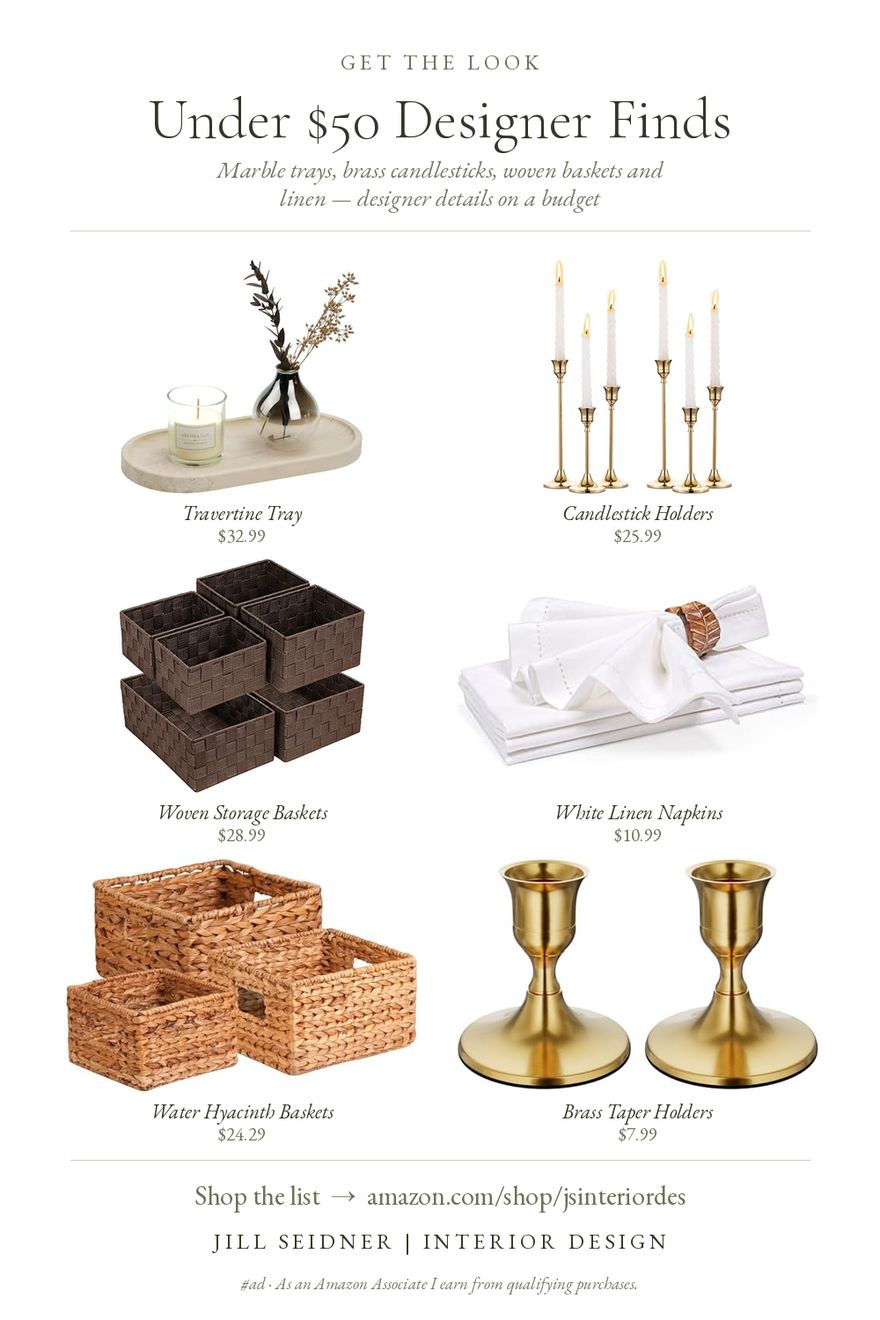 Under $50 Designer Finds board by Jill Seidner Interior Design